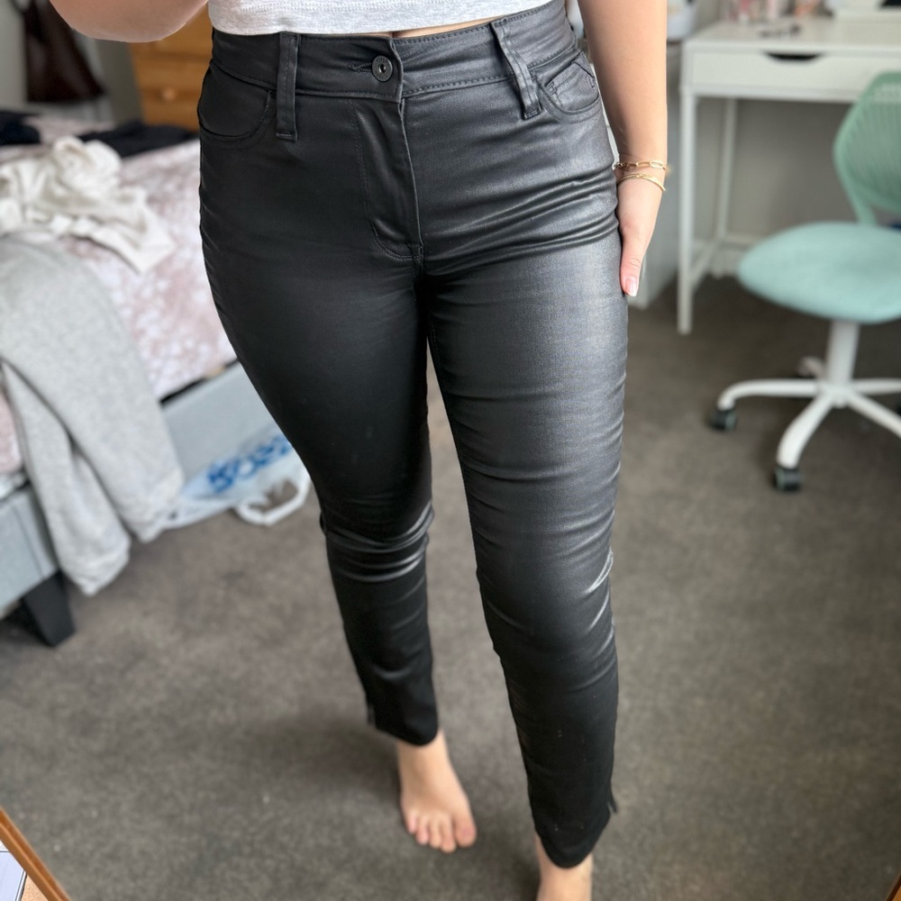 H&M Black Faux Leather Pants